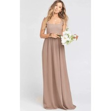 Show Me Your Mumu June Maxi Dress Womens Large Bridesmaid Prom Dune Chiffon