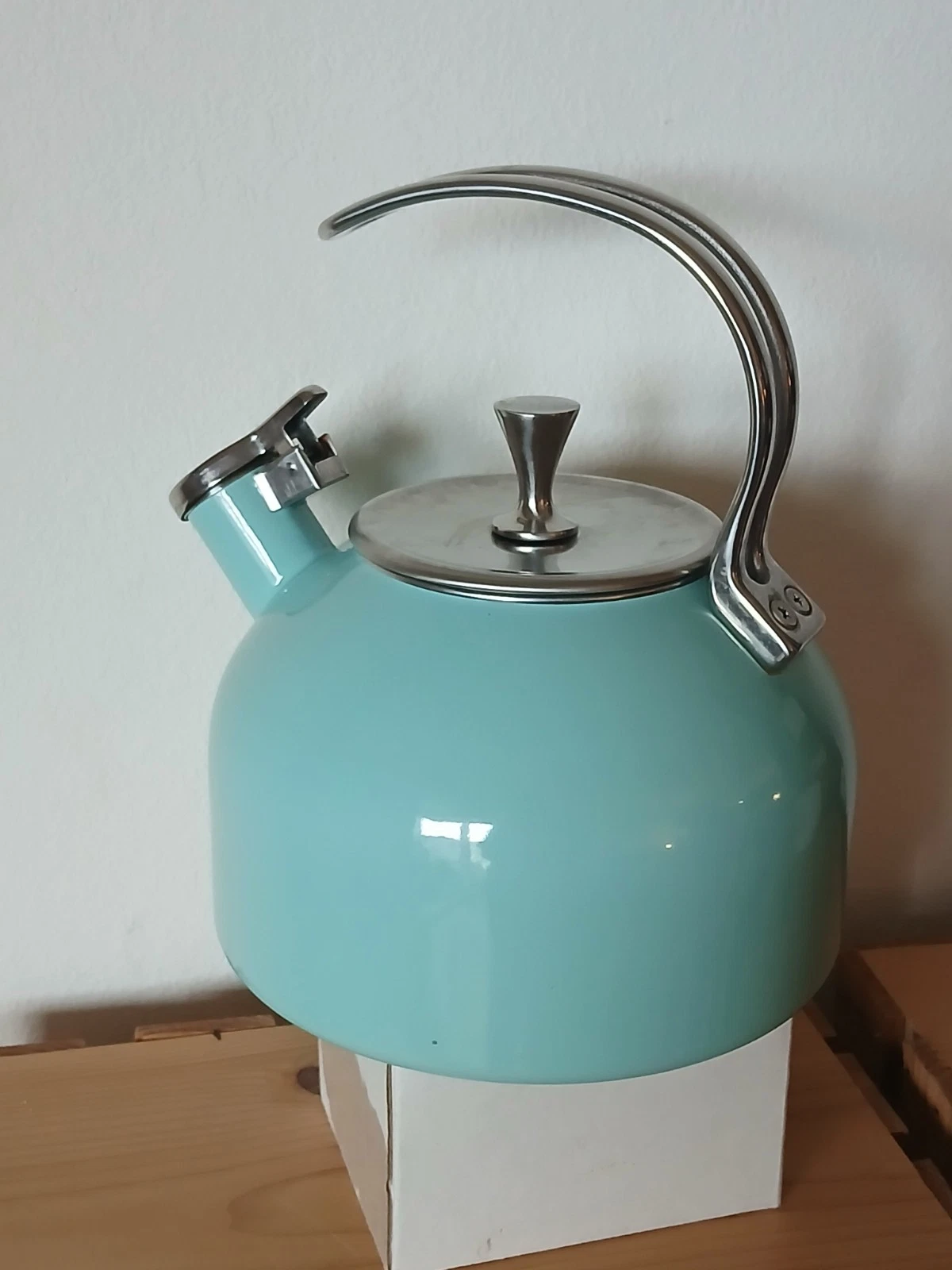 Kate Spade 2.5 Qt Lenox Turquoise Whistle While You Work Tea Kettle New York