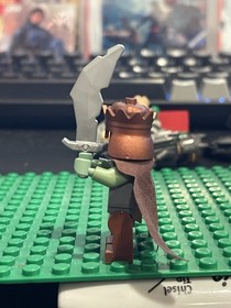 Lego Rare Troll King Copper Crown w/ cape Fantasy Era Castle minifigure 7097 HTF