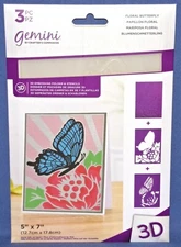 Gemini Floral Butterfly 3D Embossing Folder & Stencils 5x7 by Crafters Companion