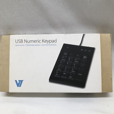 Videoseven V7-World USB Numeric Keypad New KP1019-USB