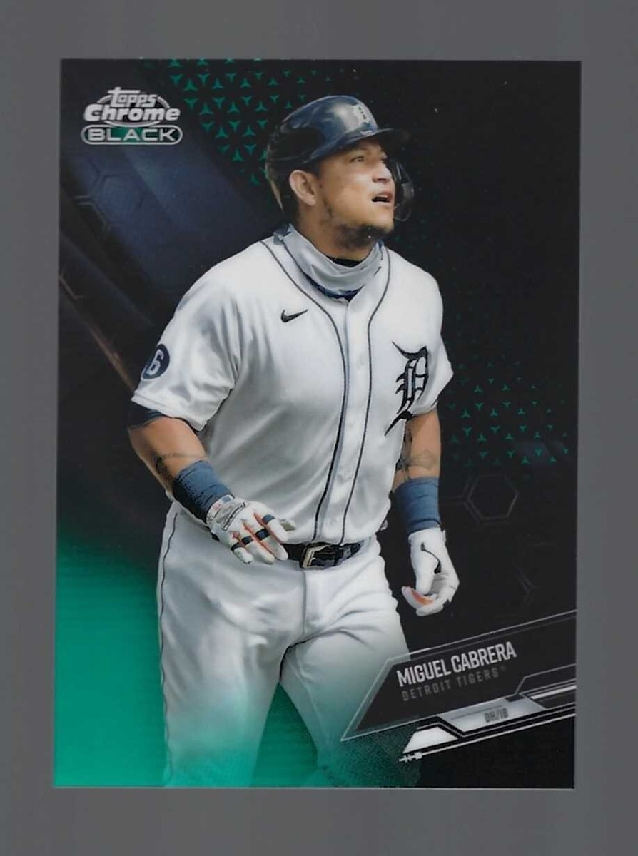 2021 Topps Chrome Black - Miguel Cabrera #37 Green Atomic
