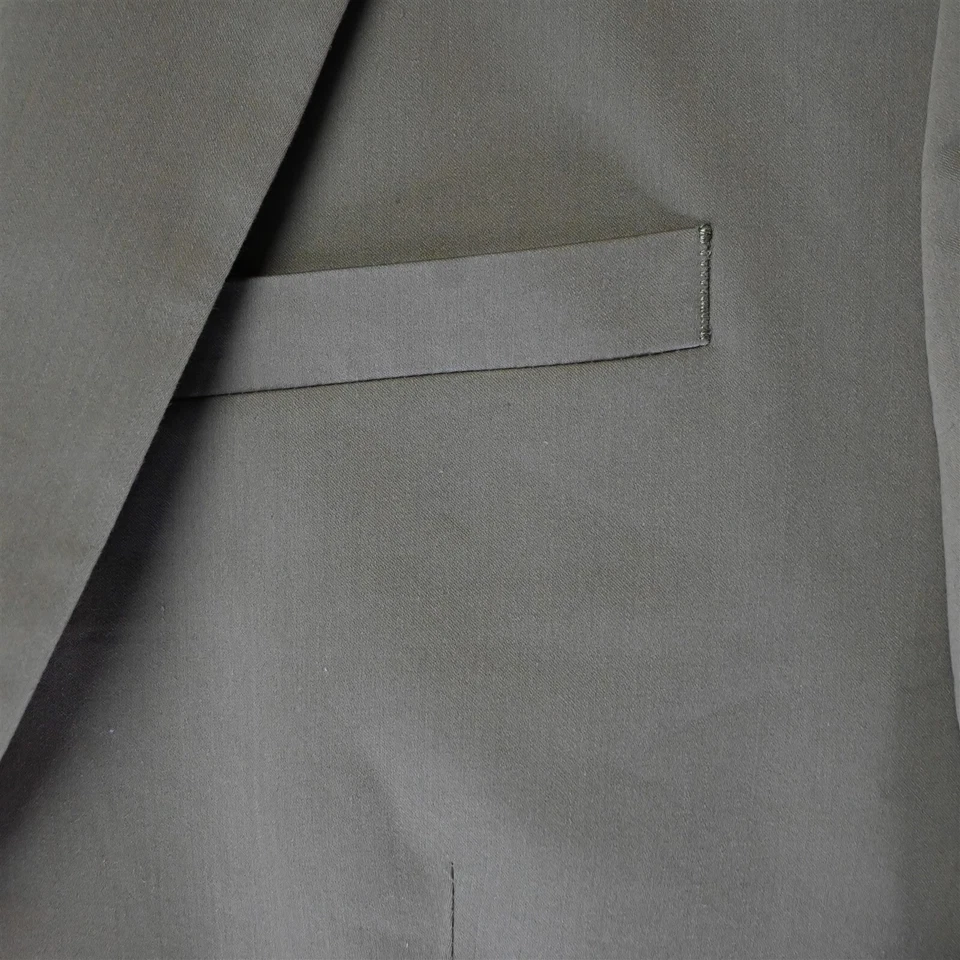 Express 42L Khaki Photographer Fitted 2Btn Blazer Suit Jacket Sport Coat - Image 4 of 4
