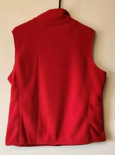 Laura Scott Wm's Red Reversible Vest Sz XL Full Zip, High Neck, 2 Front Pockets - Picture 2 of 6