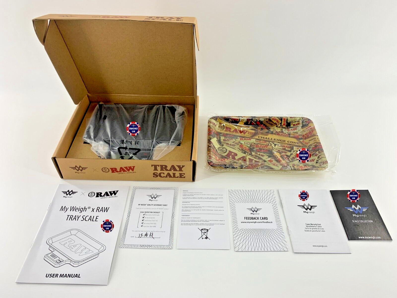 MY WEIGH X RAW TRAY SCALE DIGITAL MAGNETIC WITH RAW MINI ROLLING TRAY 1000g NEW