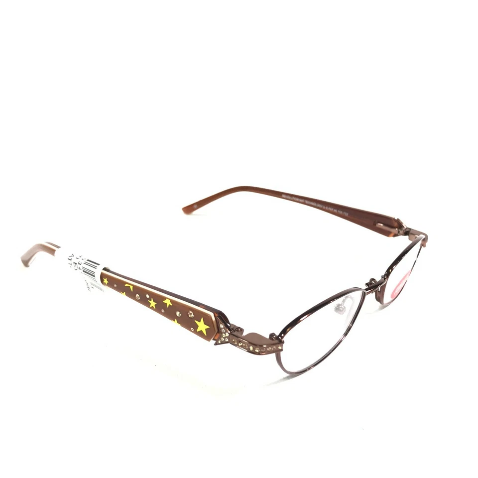 Revolution M/F Technology TSR009 LATT Kids Eyeglasses Frames Brown w Clip Ons - Image 4 of 4