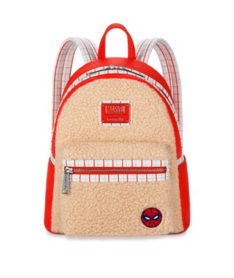 Disney Parks Loungefly Spider-Man Sherpa Fur With Great Power Mini Backpack NEW Disney Parks Loungefly Spider-Man Sherpa Fur With Great  main image 4
