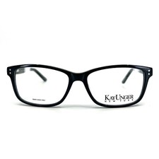 KAY UNGER NEW YORK Eyeglasses K186 BLK Rectangular Frames 52[]18 135 mm