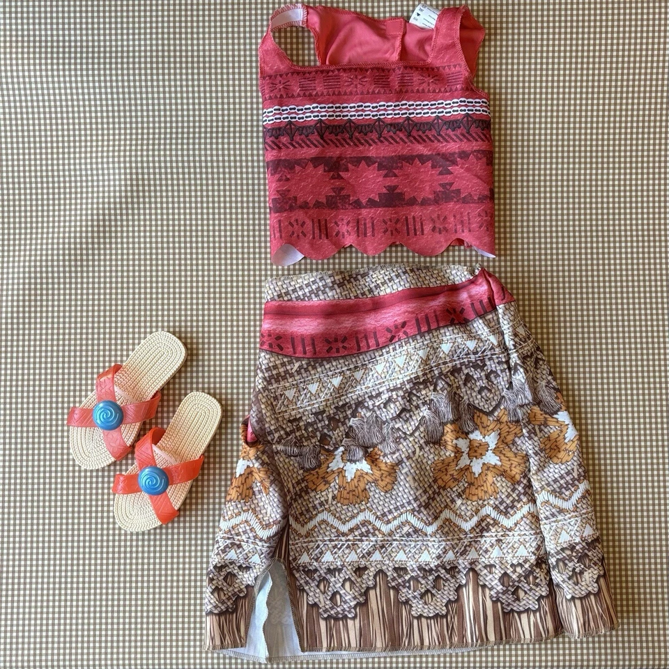 Disney MOANA костюм с обувью!! Детский размер маленький 4-6 лет. Новый/без ярлыков. ЧИТАЙТЕ - Изображение 2 из 4