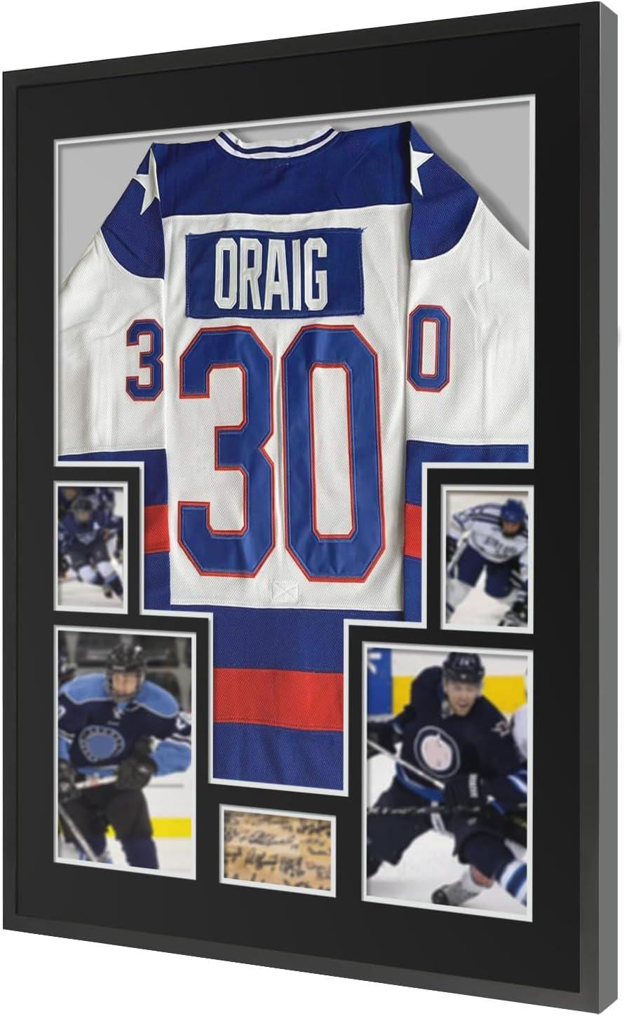 Jersey Frame Display Case,Sport Jersey Shadow Box,Metal Jersey Frame, Mat, and-image