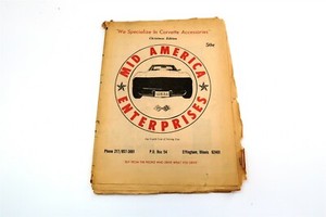 Vintage 1976 MID AMERICA ENTERPRISES Corvette Accessories Catalog ~ Christmas Ed