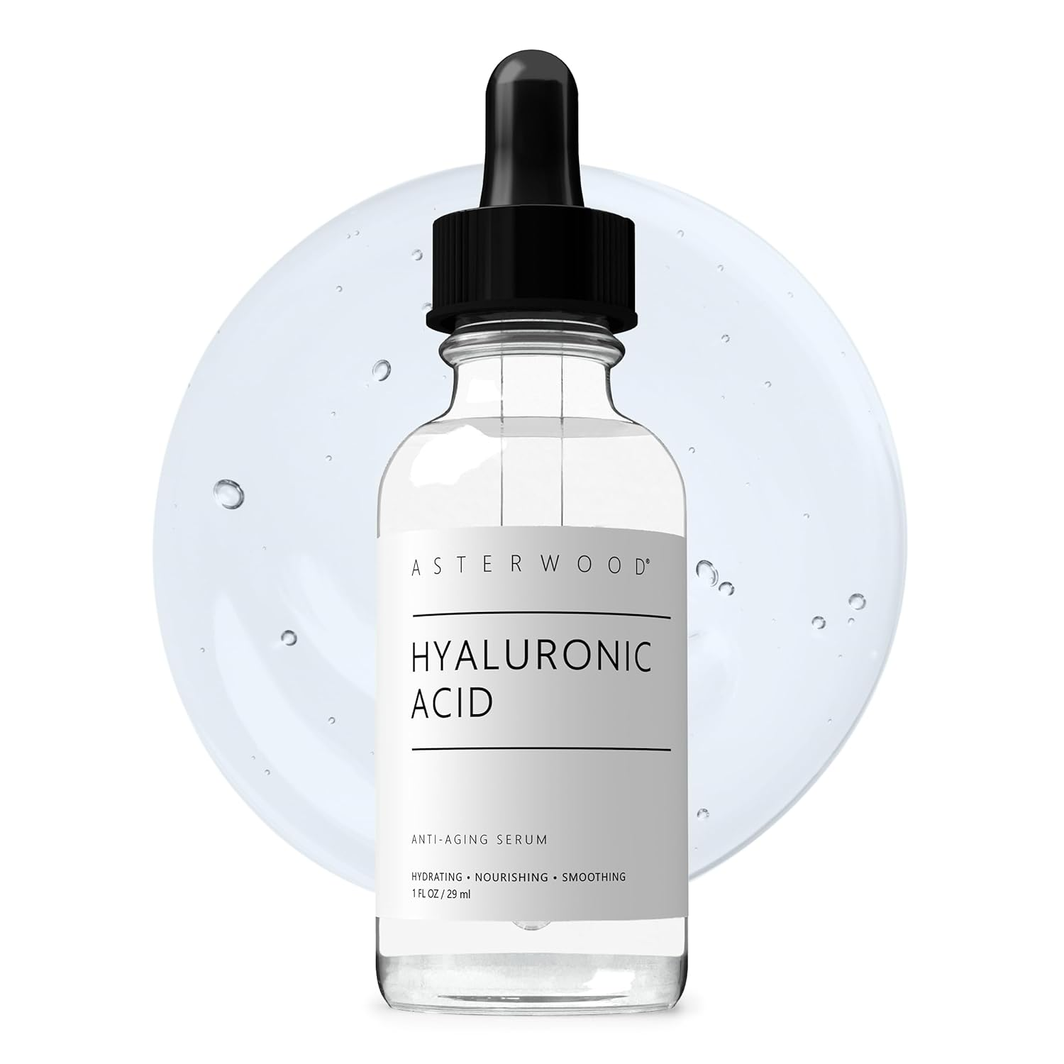 Asterwood Hyaluronic Acid Serum for Plumping Anti-Aging Hydrated Skin