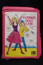 Lot of 130 Pc. Vintage Doll Clothing, Plastic Accessories, Fabric Swatches, Case