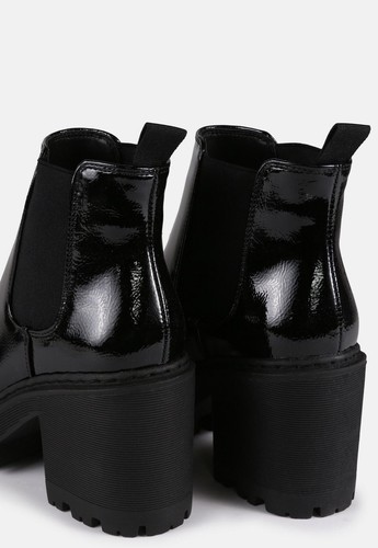 Missguided Patent Cleated Sole Chelsea 