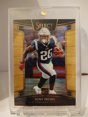 SONY MICHEL 2018 PANINI SELECT #87 CONCOURSE FOTL ORANGE PULSAR RC # 6/9