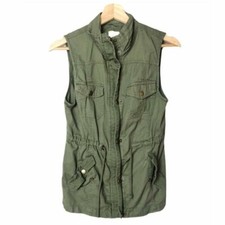 Boutique Harper Army Green Military Utility Vest With Pockets S
