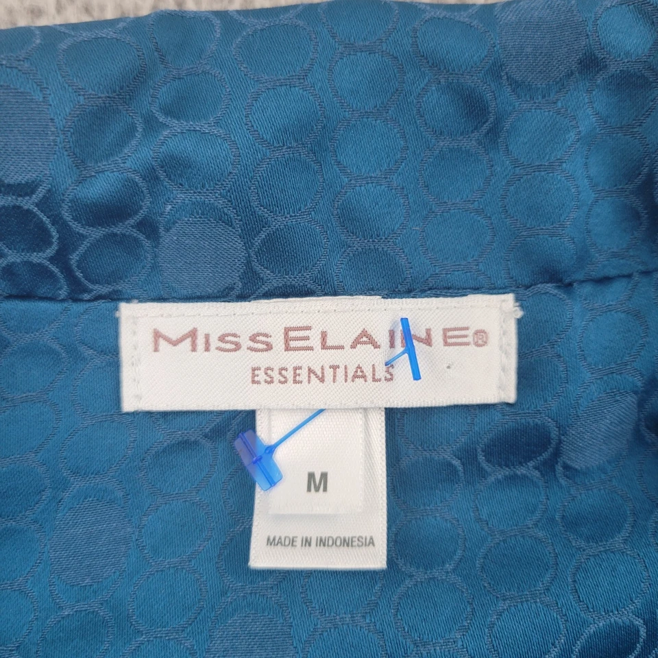 Miss Elaine Essentials Pajama Set Womens Medium Geometric 2 Piece Top Shorts - Image 4 of 4