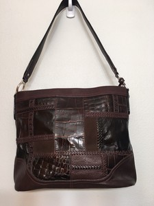 croc leather shoulder bolsa