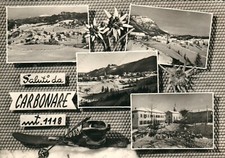 1952 Saluti da CARBONARE Panorama Trento Cartolina
