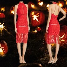US$119 Sexy BARDOT Red Lace Cocktail Dress Great Summer Outdoor Party SALE LAST1
