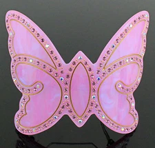 Koreana Huge Butterfly Lilac Acrylic Hair Barrette Austrian Rhinestone Clip B184