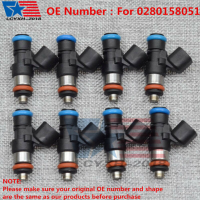 8x 42LB Fuel Injectors For Bosch 06-15 Chevrolet Corvette LS3 L99 Camaro SS USA