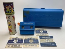 Vintage 1980s 3D View-Master Collector Case w/Viewer  10 Slide Reels plus Bonus