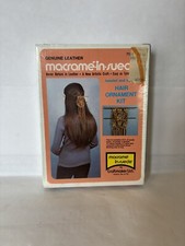 Vintage Craftmaker Ltd Hair Ornament Kit 712 Macrame In Suede Kit 70s New Sealed
