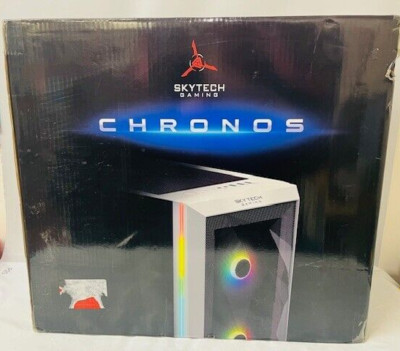 Skytech Gaming Chronos Gaming PC in White ST-CHRONOS-0702-W-AM- NEW/ BOX DAMAGE