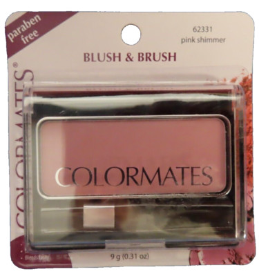 Colormates Blush & Brush  .31 oz.  #62331  Pink Shimmer  Paraben Free  NEW