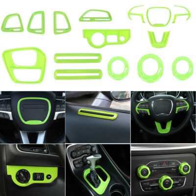   Full Interior Trim Kit Dashboard Cover Bezel Decor for Dodge Challenger 2015+