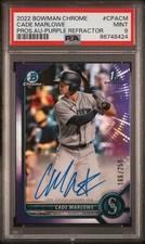 2022 Bowman Chrome Cade Marlowe Purple Refractor Auto /250 PSA 9 Mint - CPA-CM