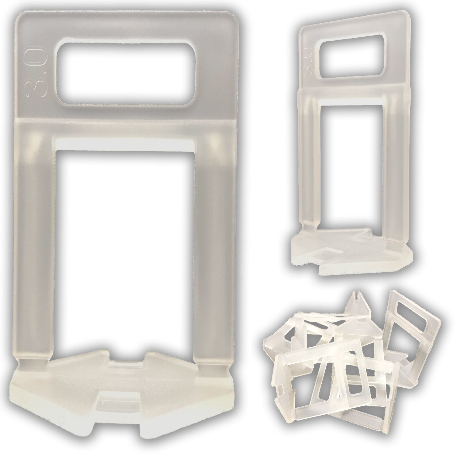 HOHE ZUGLASCHEN KACHEL GOTT® für 12mm-21mm Fliesen Nivelliersystem 1,5-2,0-3,0mm