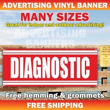 DIAGNOSTIC Advertising Banner Vinyl Mesh Sign Repair Service Mechanic Car Phone