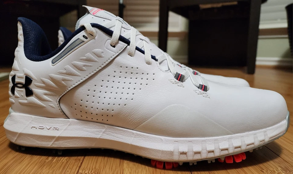 Zapatos de golf Under Armour UA HOVR Drive 2 para hombre AMPLIOS 8,5 - 10 picos blancos deportivos Foto 3 de 4