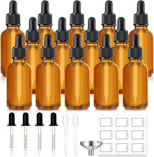 14 Pack 1oz Tincture Bottles with Dropper Amber Glass Dropper Bottle Leakpro