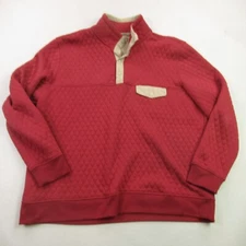 Untuckit Sweater Mens 2XL High Neck Long Sleeve 1/4 Snap Pullover Casual Red
