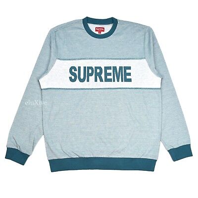 supreme tonal stripe logo crewneck