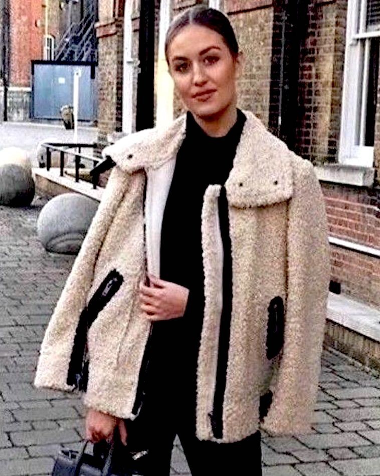 ALTRA ZARA GIACCA CALDA PELLICCIA SINTETICA E PELLE CAPPOTTO INVERNALE GIACCA CON ZIP taglia XL NUOVO