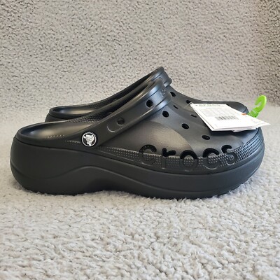 Crocs Baya Platform Shoes Womens Size 11 Black Platform  display picture 1