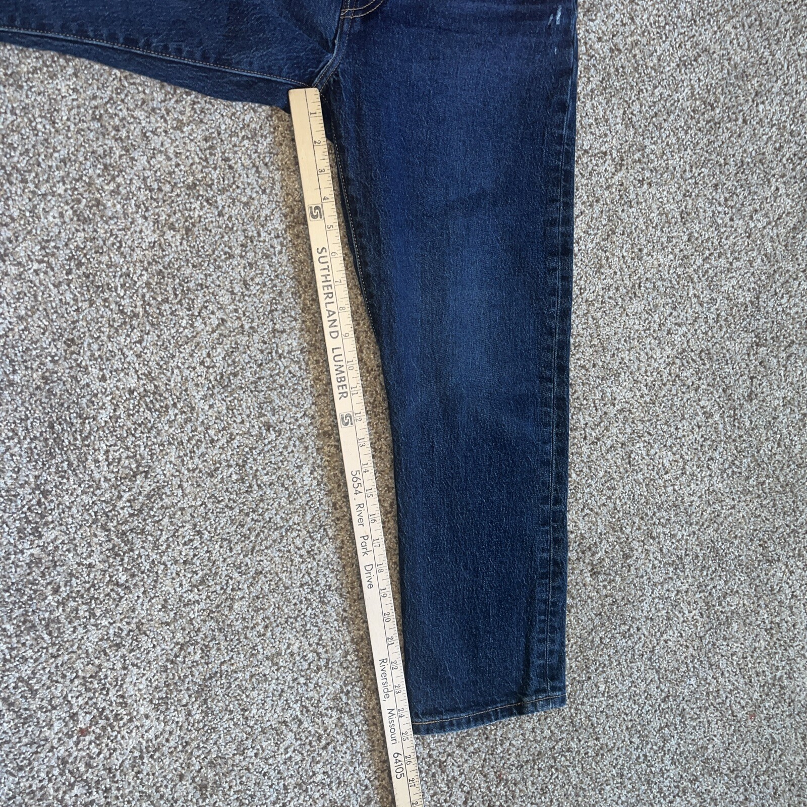 Levis 501 Jeans Womens 30x26 (Actual 30x25) Blue Denim Straight Leg Button Fly - View 10