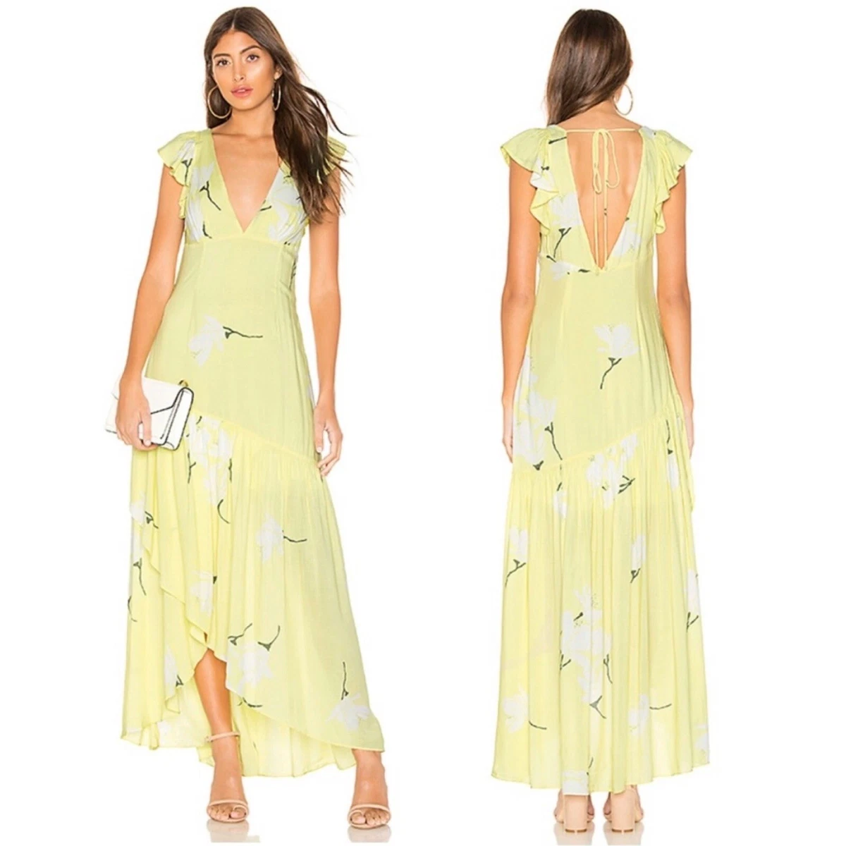 Yellow dress size 10 sales