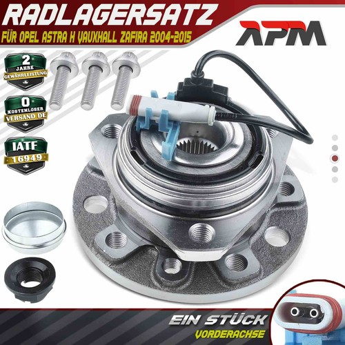 1 x wheel hub wheel bearing set front axle for Opel Astra H Vauxhall