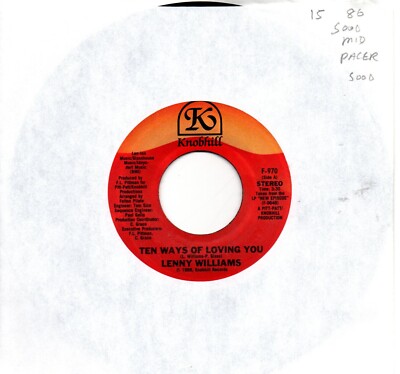 Lenny Williams:Ten ways of loving you/Waiting for your love:US Knobhill:1986