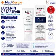 Image of Eucerin Urea Repair Replenishing Face Cream 5% Urea 50ml for Dry Skin Day Cream