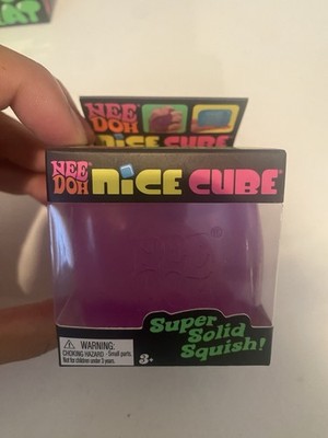 Nee Doh Nice Cube Toy PINK Super Solid Squish Square Schylling New In Box Sealed