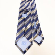 JZ RICHARDS SILK TIE STRIPED MULTI COLOR HAND MADE IN USA