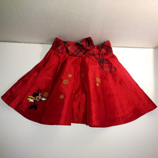 Disney Minnie Mouse Red Holiday A-line Skirt size 5/6 Girls