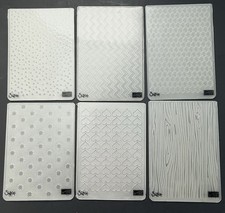 Stampin Up Sizzix Lot Of 6 Textured Impressions Embossing Folders