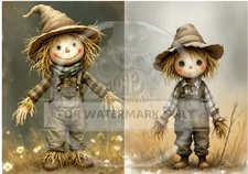 Scarecrow Cuties | A4 Rice Paper | Paper for Decoupage | Halloween